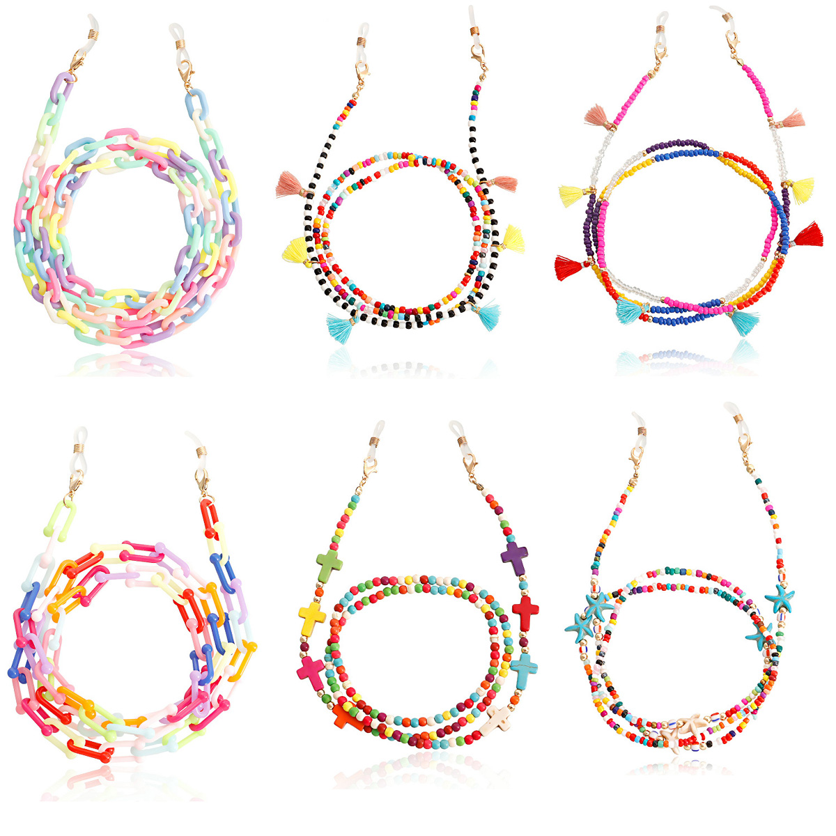 Sunglass Retainer Cord - Chaîne de lunettes à double usage,