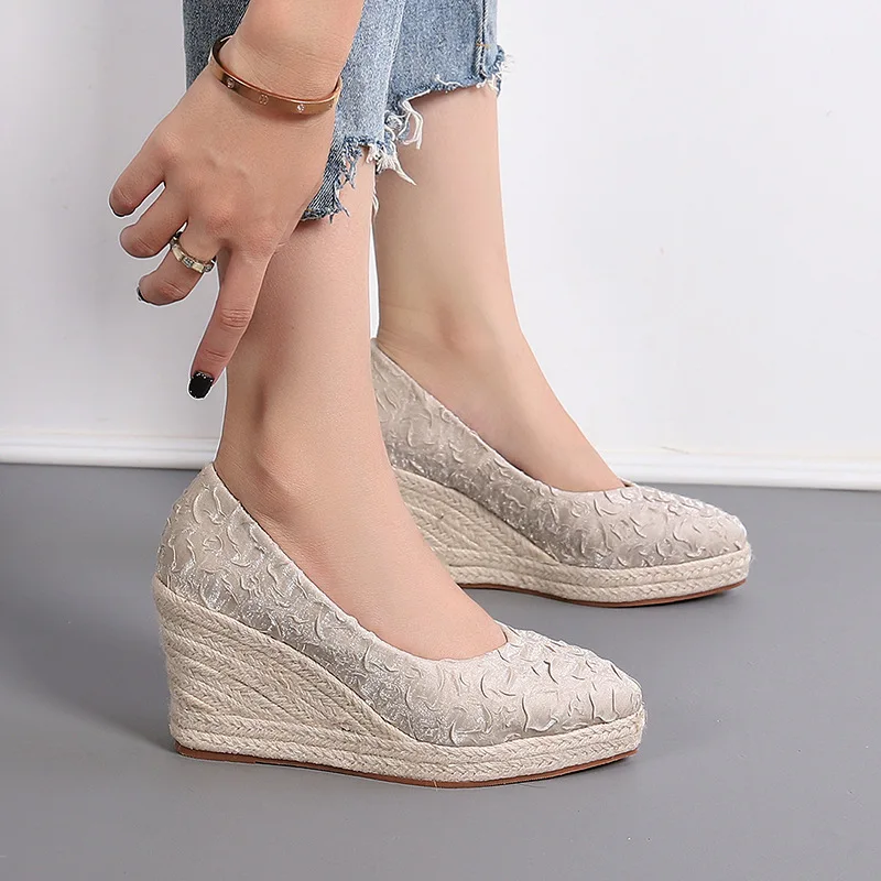 Espadrilles compensées à plate - Espadrille Slip On avis et prix